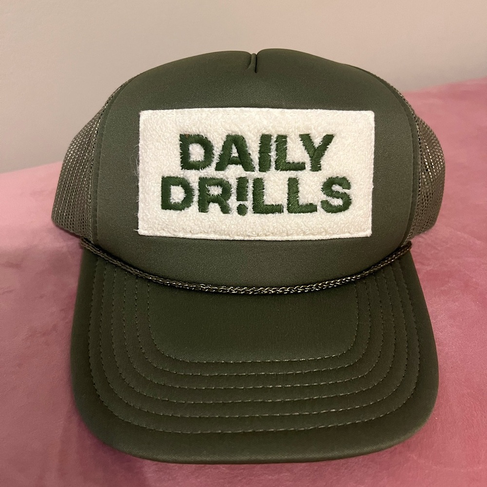 Green Daily Drills Patch Hat! Never been worn!